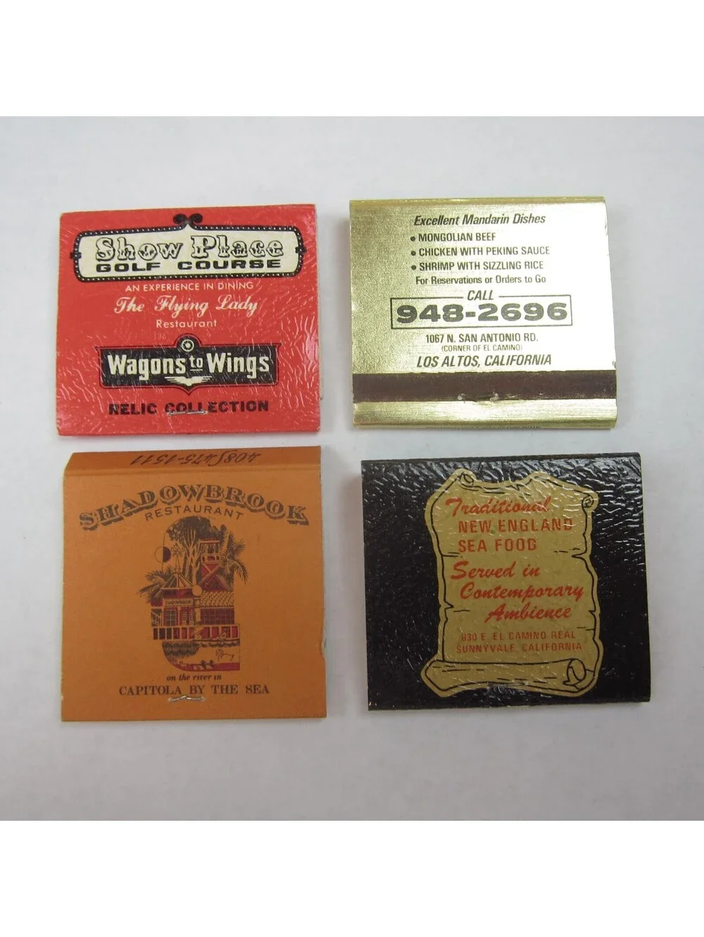 4 Matchbook Covers Hill Country, Shirt Tail, Tarr & Feathers Saloon, Michaels CA
